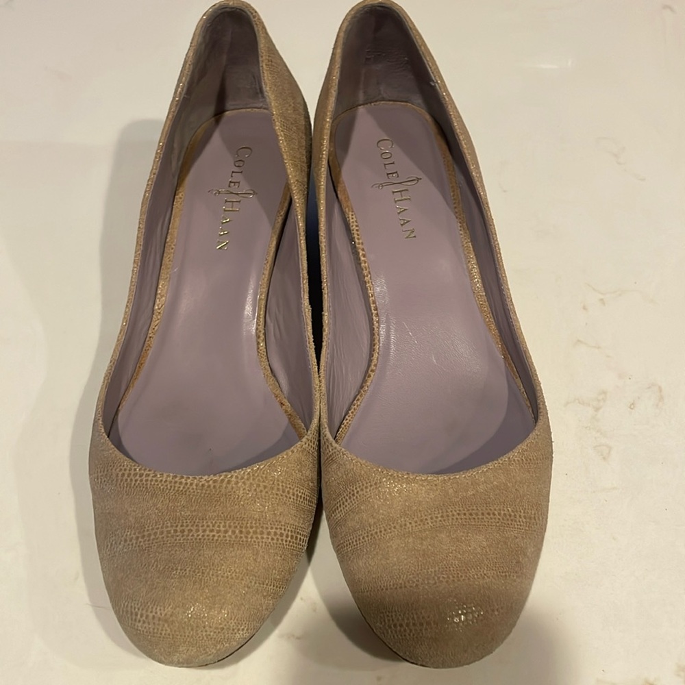 Cole Haan suede shoes with wedge heels